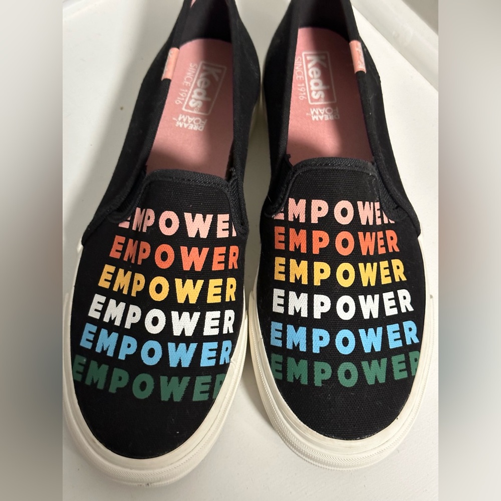 KEDS Rainbow Pride Empower Double Decker Sneaker Loafer Slip On Womens Size 6.5